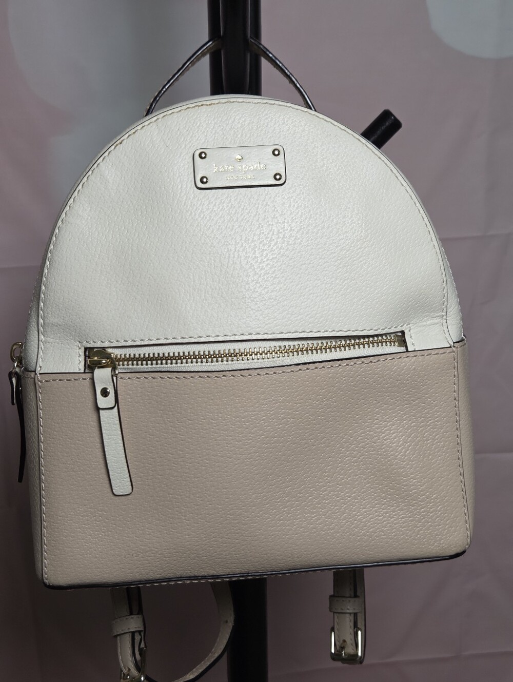 kate spade Cream and Beige Leather Mini Backpack
